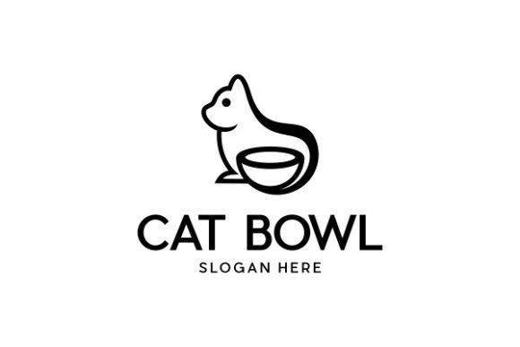 Cat Bowl Vector Logo Design Review
