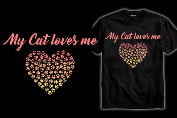 Cat Lover T-Shirt Design Pet Kitty