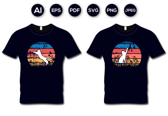 Cat T-shirt Design Retro Sunset Bundle Review